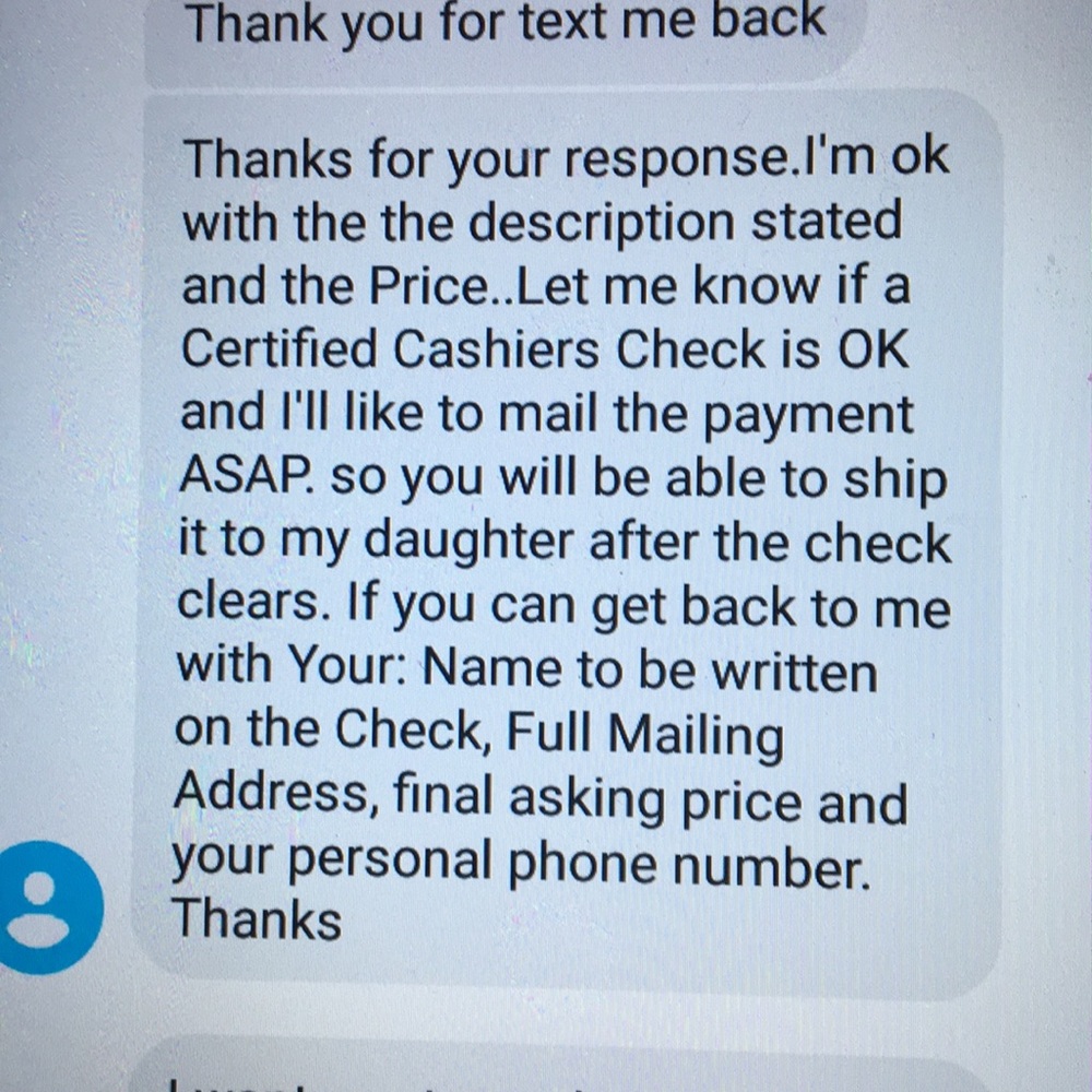 Another scam trying to rip people off